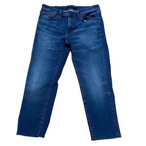 Uniqlo Skinny Tapered‎ Women's Jeans Medium Wash Blue 32x24 Crop Hemmed